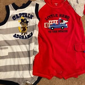 Bundle of 12 month pocketed boy rompers